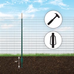Ironridge 8 ft. H Rail Steel / Billet Studded T-Post