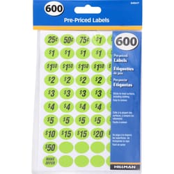 HILLMAN 6.5 in. Black Paper Self-Adhesive Number Set Blank 600 pc