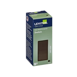 Leviton Decora 15 amps Single Pole Rocker AC Quiet Switch Brown 1 pk