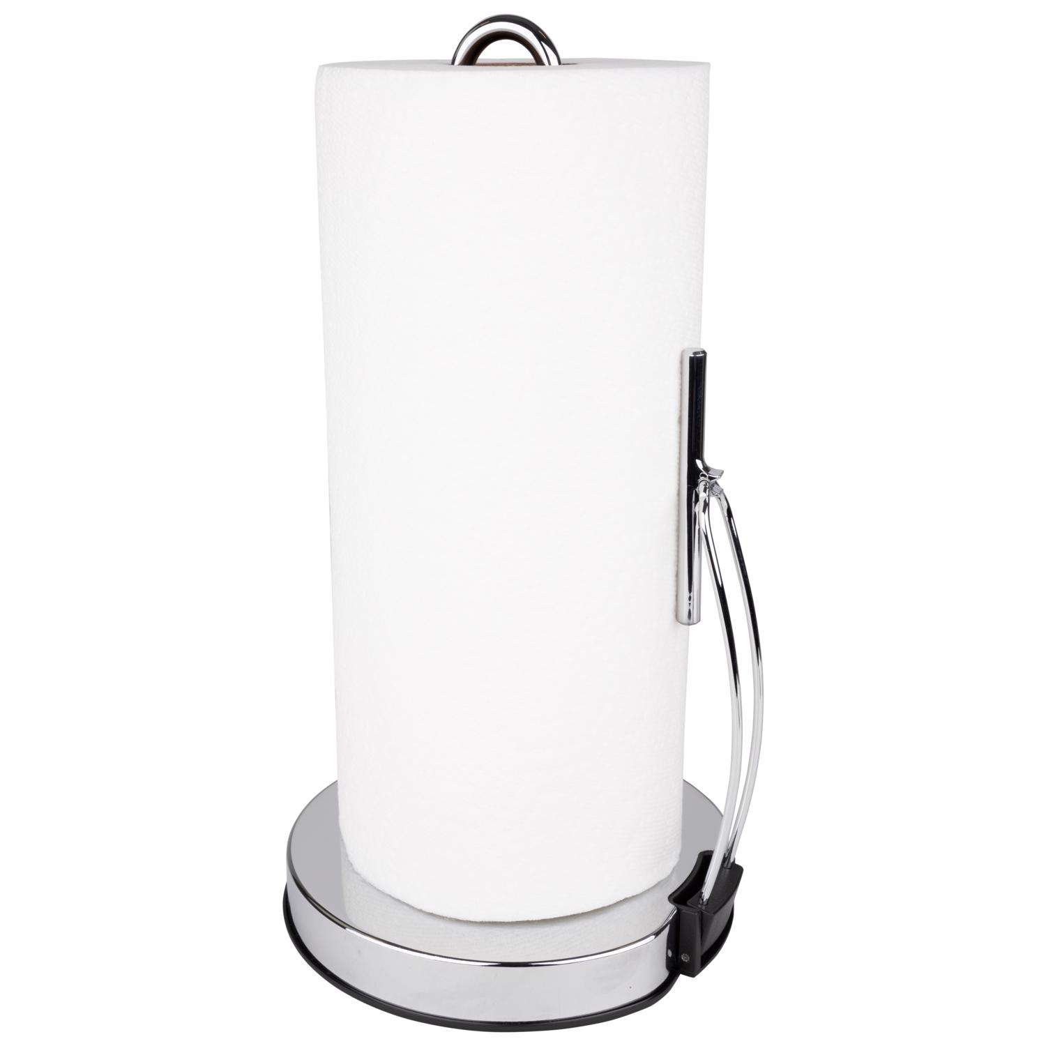 Spectrum Clear Plastic Wall or Cabinet Mount Paper Towel Holder
