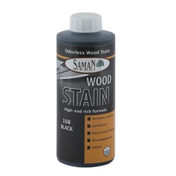 Saman Semi-Solid Black Water-Based Wood Stain 12 oz