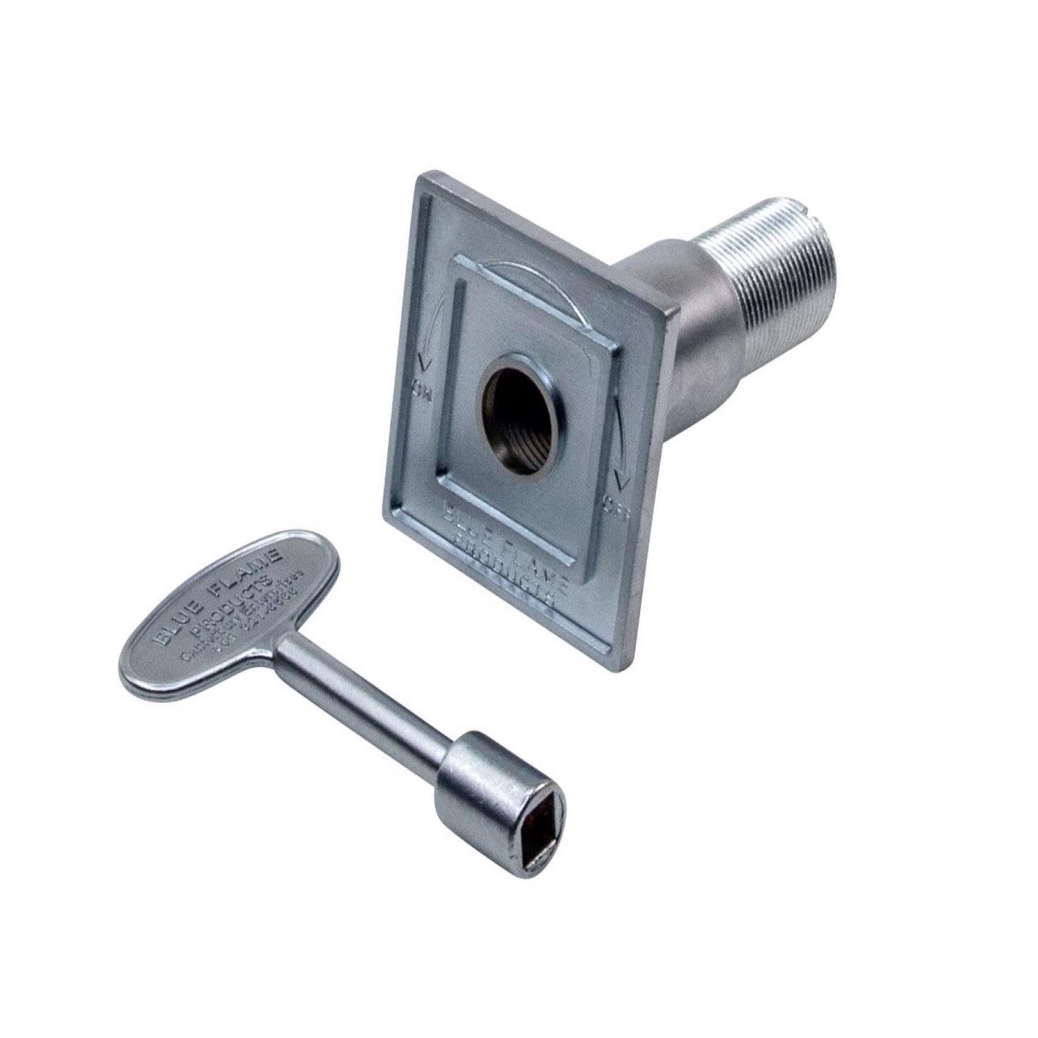 Blue Flame Silver Satin Chrome Zinc Gas Valve Flange Kit Sansujyuku sansujyuku.com