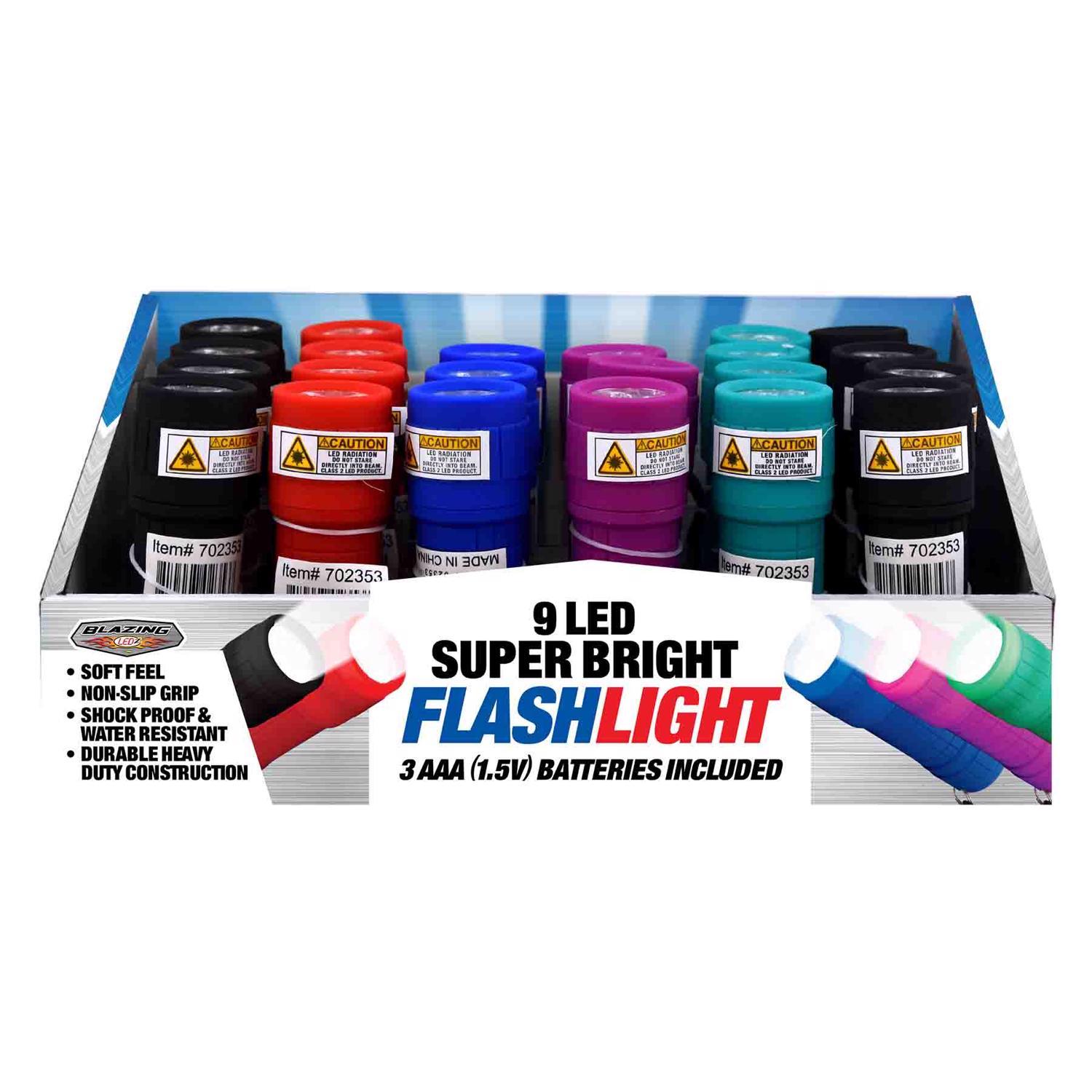 Blazing LEDz Assorted LED Flashlight AAA Battery Mfr# 702353