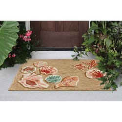 Liora Manne Frontporch 1.67 W X 2.5 L Sand Beachcomber Acrylic/Polyester Accent Rug