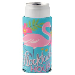 Karma Multicolored BPA Free Flamingo Slim Can Sleeve