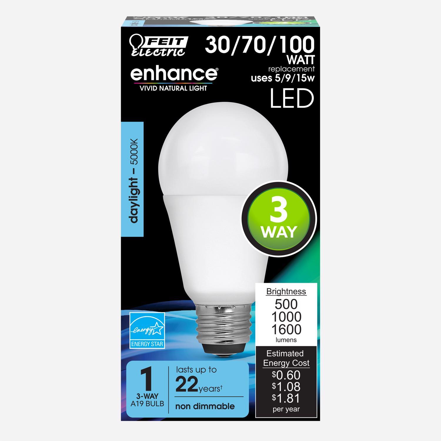 A30/100/950CA Feit Electric Enhance A21 E26 (Medium) LED Bulb Da sku A30/100/950CA