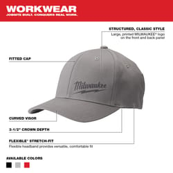 Milwaukee FlexFit Fitted Hat Gray L/XL