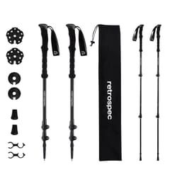 Retrospec 54 in. Black Aluminum Adjustable Trekking Pole