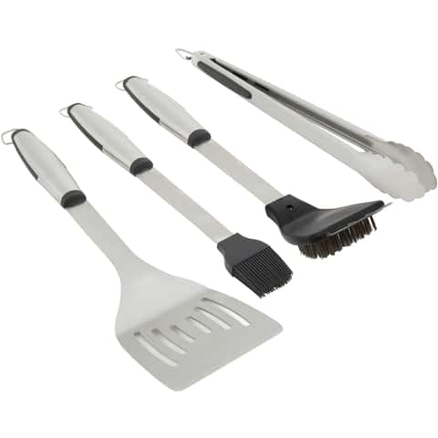 Departments - Grill Mark Stainless Steel Black Grill Brush Set 2 pc