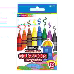 Bazic Products Premium Assorted Color Crayons 16 pk