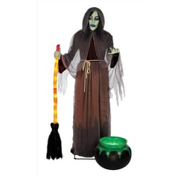 Seasons White 11 ct 6 ft. Prelit Animated Witch Yard Decor