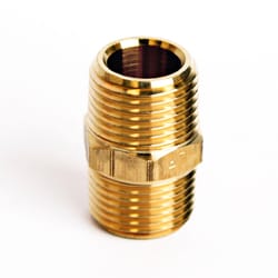 ATC 3/8 in. MPT 3/8 in. D MPT Yellow Brass Hex Nipple