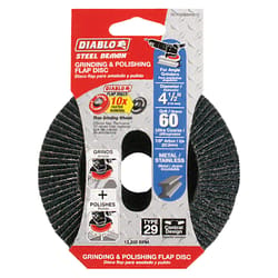 Diablo Steel Demon 4-1/2 in. D X 7/8 in. Zirconia Flap Disc 60 Grit 1 pk