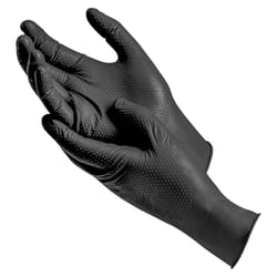 Great Stuff Nitrile Disposable Gloves Large Black Powder Free 1 pair