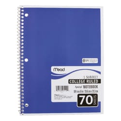 Mead 8 in. W X 10-1/2 in. L College Ruled Spiral Assorted Notebook