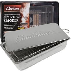 Camerons Silver Stainless Steel Stovetop Smoker 55 sq in
