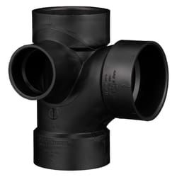 Charlotte Pipe 3 in. Hub X 3 in. D Hub ABS Sanitary Street Tee