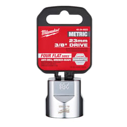 Milwaukee 23 mm X 3/8 in. drive Metric 6 Point Standard Socket 1 pc