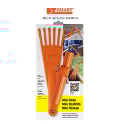 EZ Smart 16.75 in. 6 Tine Poly Rake Poly Handle
