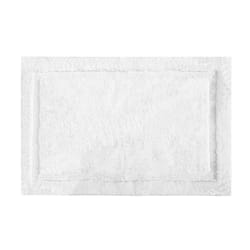 Grund America Asheville 34 in. L X 21 in. W White Cotton Bath Rug