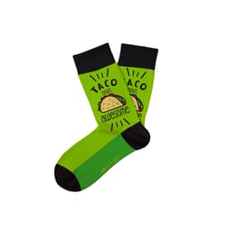 Two Left Feet Unisex Tacobout Awesome M/L Novelty Socks Multicolored