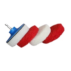 Bring It On 4 in. W Soft/Medium Bristle Scrubbing Drill Pads