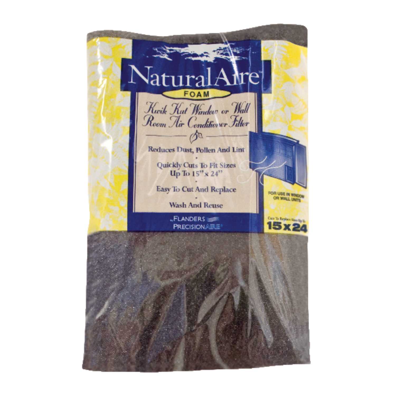 AAF Flanders NaturalAire 15 in. W x 24 in. H x 1/4 in. D Polyester Air