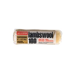 Wooster Lambswool 100 Lambswool 9 in. W X 1/2 in. Regular Paint Roller Cover 1 pk