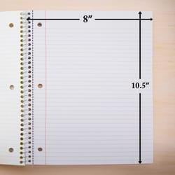 Bazic Products 10-1/2 in. W X 8 in. L College Ruled Side-Spiral Assorted Notebook