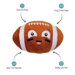 Pet Shop by Fringe Studio Orange Plush I Wanna Be a Baller Dog Toy 1 pk