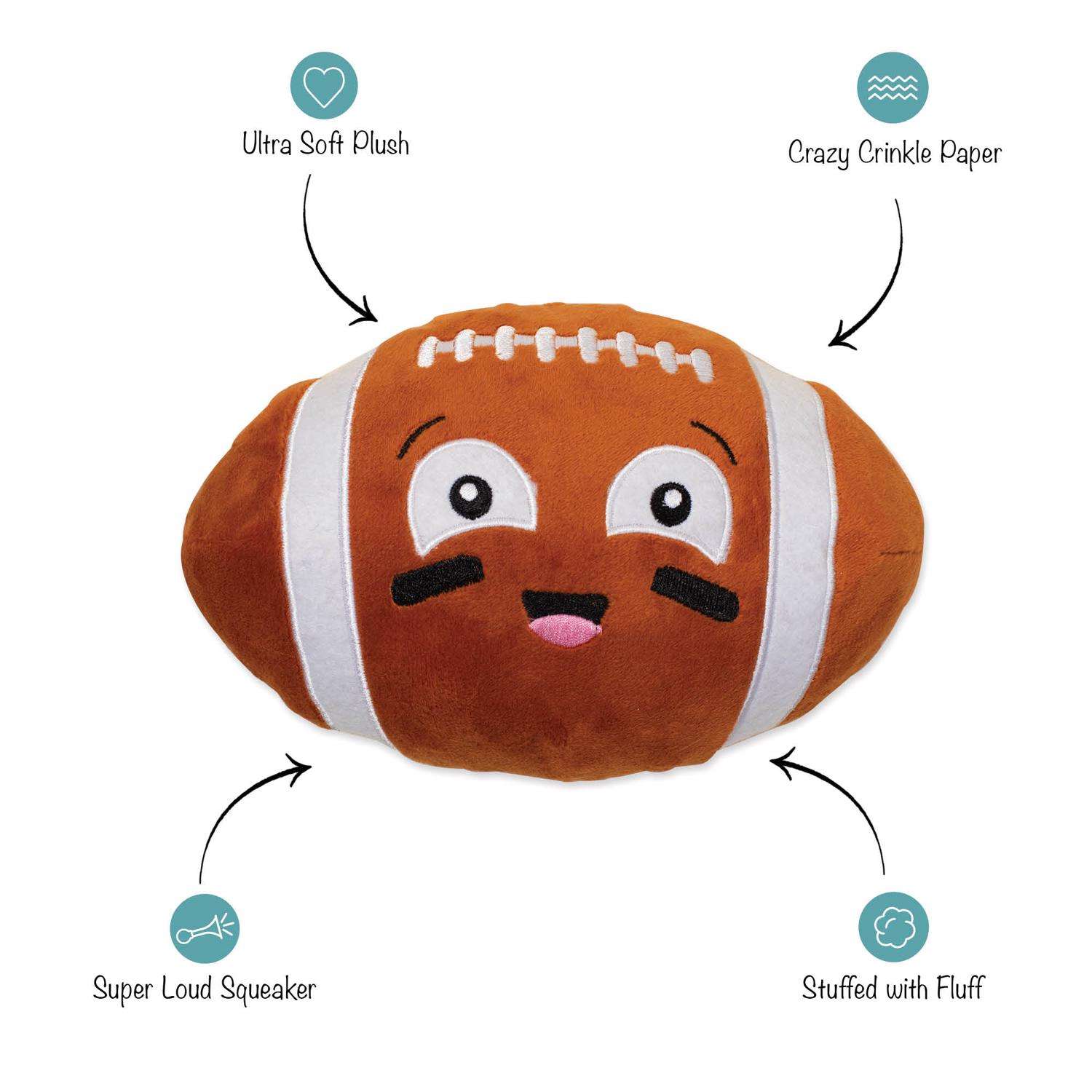 Pet Shop by Fringe Studio Orange Plush I Wanna Be a Baller Dog Toy