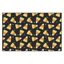 Fanmats 30 in. W X 20 in. L Multi-Color Candy Corn Rubber Door Mat