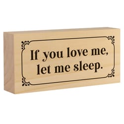 P Graham Dunn 12 in. H X 12 in. L Black/Brown Wood Block Decor