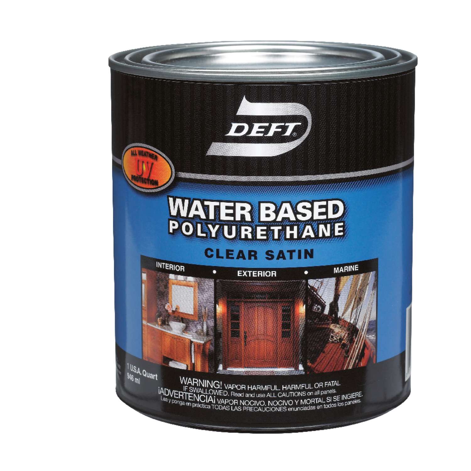 Deft Satin Clear WaterBased Waterborne Wood Finish 1 qt Ace Hardware