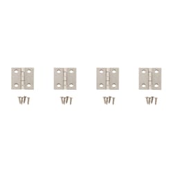 National Hardware 1 in. L Satin Nickel Door Hinge 4 pk