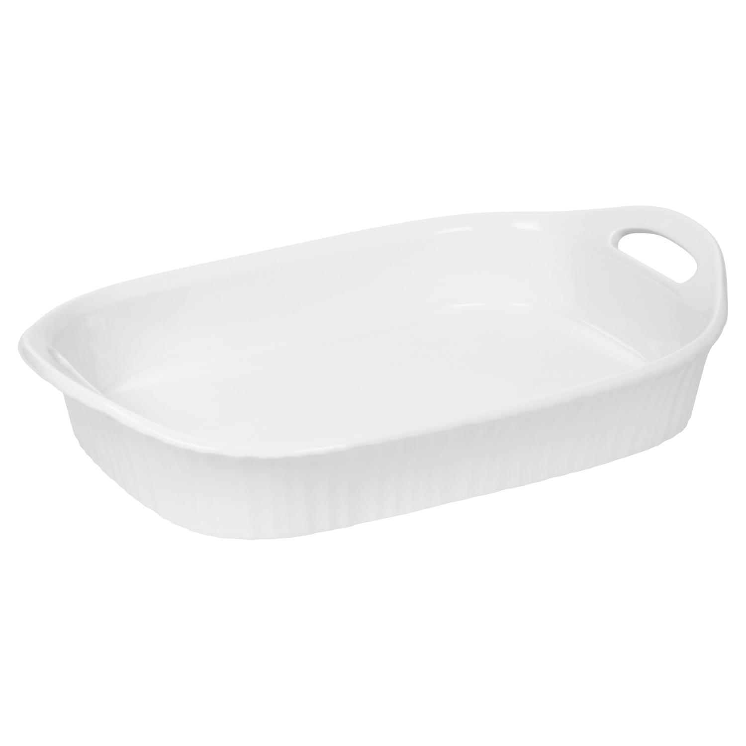 Corningware 10.5 in. W X 16-1/8 in. L Casserole Pan White Sansujyuku sansujyuku.com