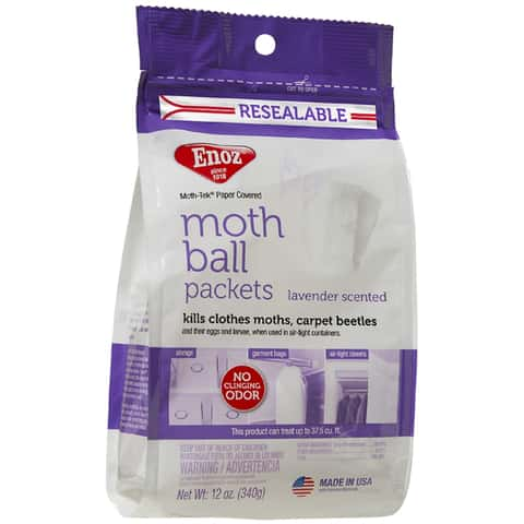 Enoz Old Fashioned Moth Balls 48 Ounce, 6 Single Use 8 Ounce, 3 Pack