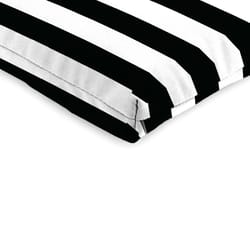 Jordan Manufacturing Black/White Cabana Stripe Polyester Chair Cushion 3 in. H X 21 in. W X 44 in. L