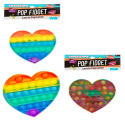 Expressions Rainbow/Tie Dye Pop Fidget Heart