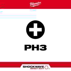 Milwaukee Shockwave Phillips #3 X 1 in. L Screwdriver Bit Steel 5 pc