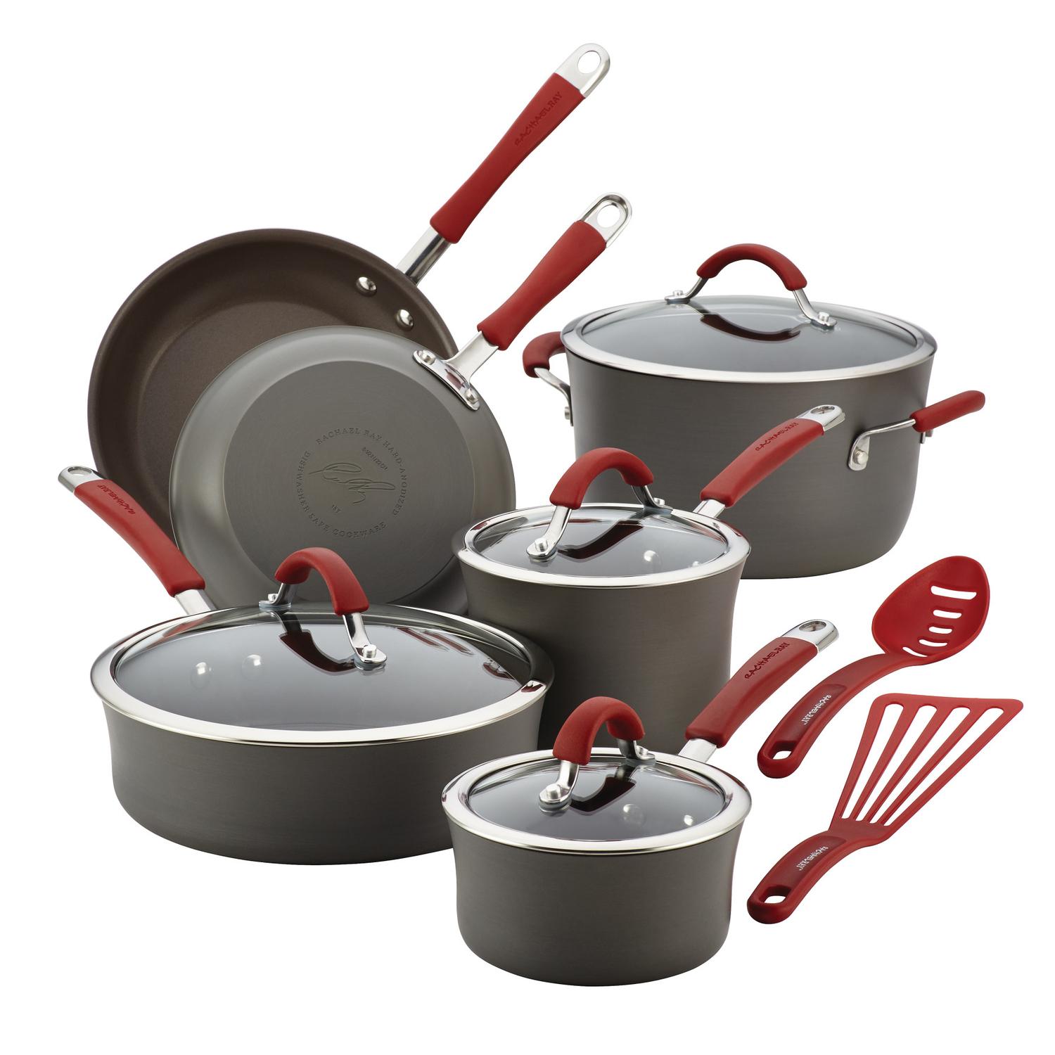 Rachael Ray Aluminum Cookware Set Gray Sansujyuku sansujyuku.com