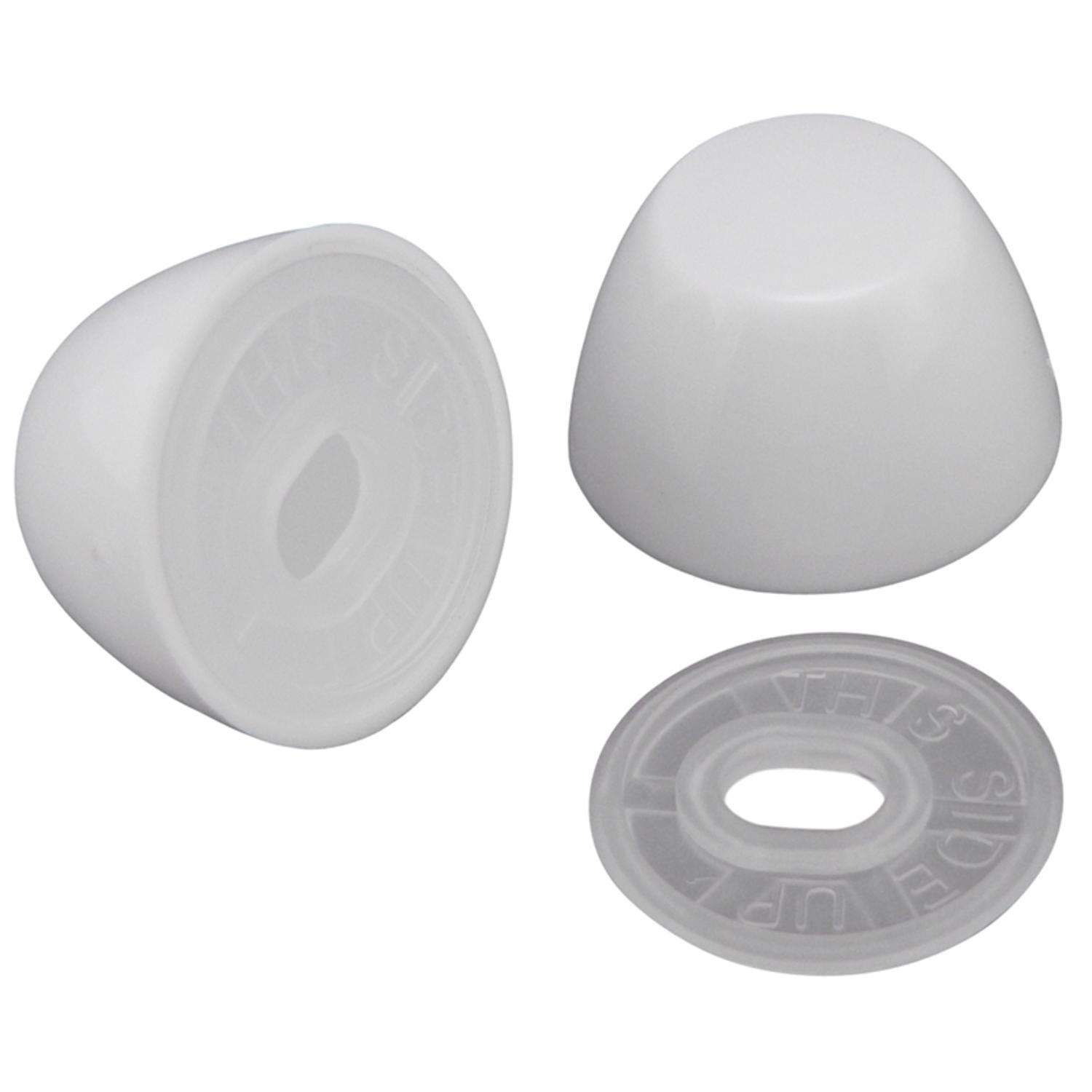 Plumb Pak Toilet Bolt Caps White Plastic For Universal - Ace Hardware