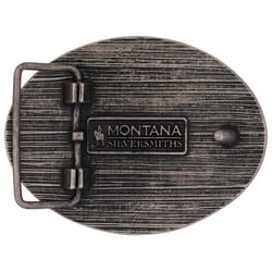 Montana Silversmiths Two-Toned Longhorn Attitude Buckle Metal Alloy 1 pk