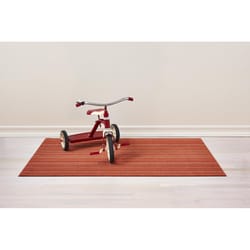 Chilewich 36 in. W X 60 in. L Orange Stripe PVC Vinyl Rug