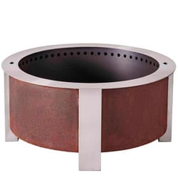 Breeo X Series 30 in. W Corten Steel Outdoor Round Wood Fire Pit