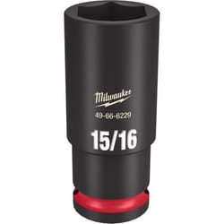 Milwaukee Shockwave 15/16 in. X 1/2 in. drive SAE 6 Point Deep Impact Socket 1 pc