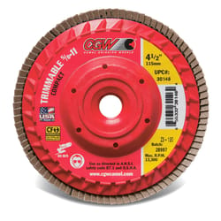 CGW 4-1/2 in. D X 5/8-11 in. Zirconia Trimmable Flap Disc 40 Grit 1 pc