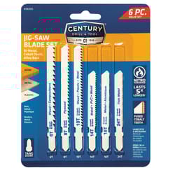 Century Drill & Tool 4 in. Bi-Metal T-Shank Jig Saw Blade Set 24 TPI 6 pk