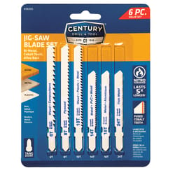 Century Drill & Tool 4 in. Bi-Metal T-Shank Jig Saw Blade Set 24 TPI 6 pk