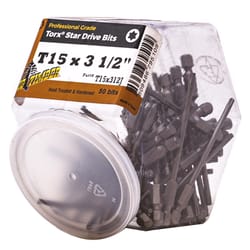 Big Timber Star T15 X 3-1/2 in. L Torx Power Bit Steel 50 pc